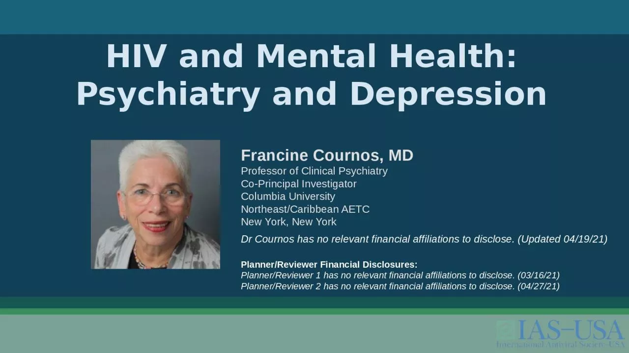 HIV  and Mental Health: Psychiatry and Depression