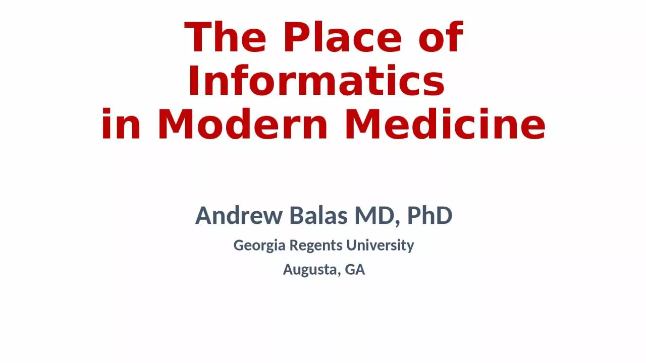 The  Place of Informatics