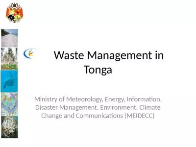 Waste Management in Tonga