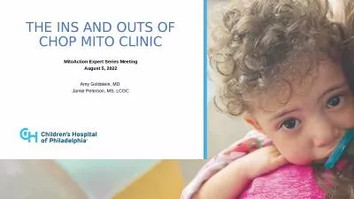 The ins and outs of CHOP Mito Clinic