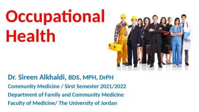 Occupational  Health Dr. Sireen Alkhaldi,