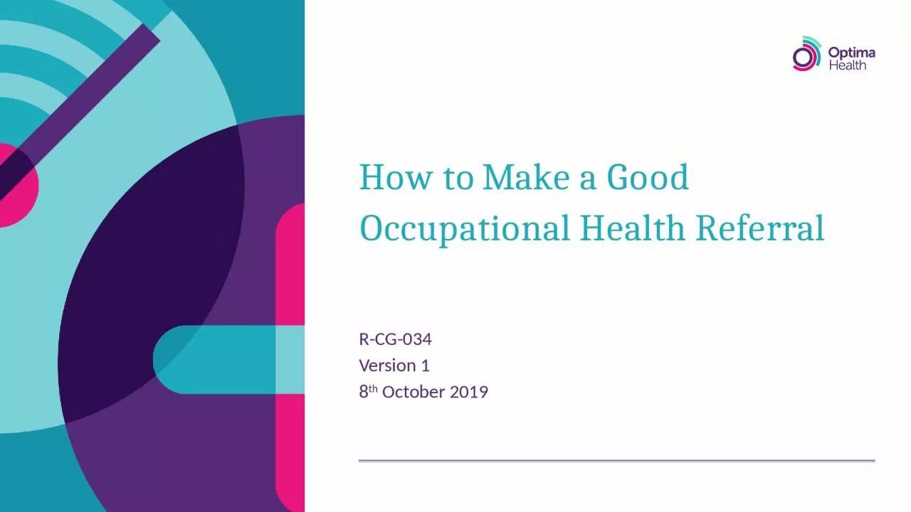 How to Make a Good Occupational Health Referral