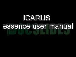 ICARUS essence user manual