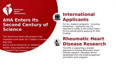 AHA Enters Its Second Century of Science