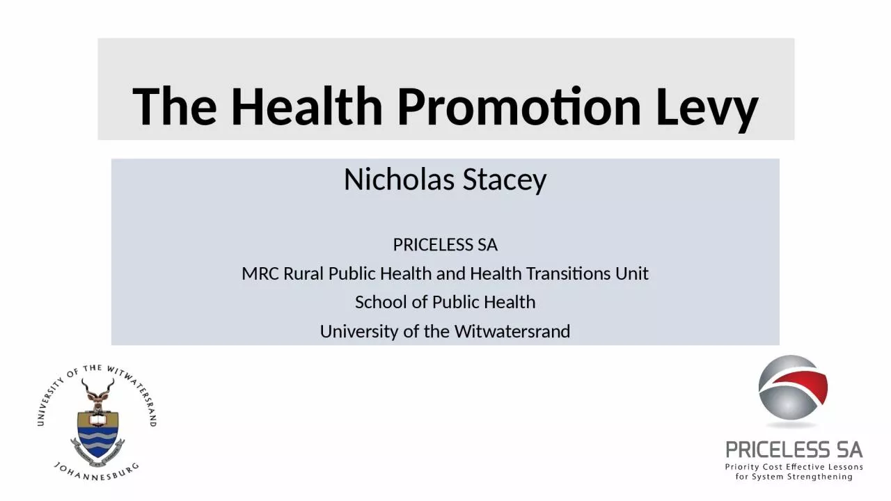 The Health Promotion Levy