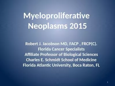 Myeloproliferative   Neoplasms 2015
