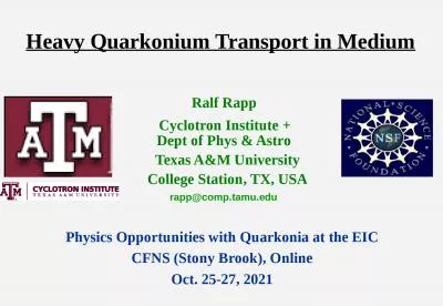 Heavy  Quarkonium  Transport in Medium