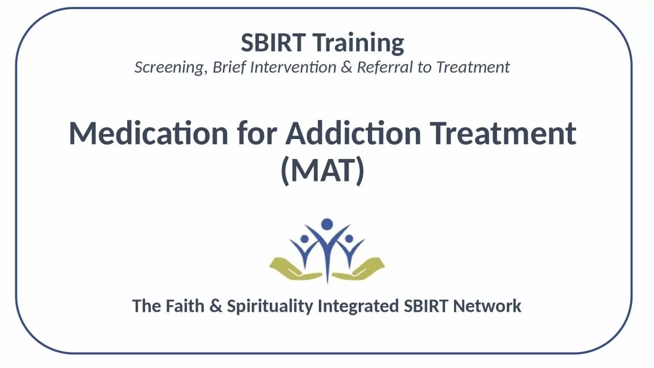 SBIRT Training Screening, Brief Intervention & Referral to Treatment
