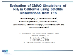 Evaluation of CMAQ Simulations of NH