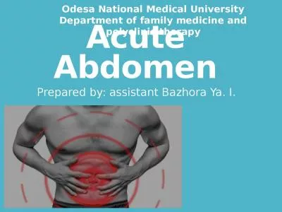 Acute Abdomen Prepared by: assistant