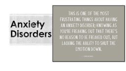 Anxiety Disorders Anxiety or Anxiety Disorder?