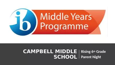 CAMPBELL MIDDLE SCHOOL Rising 6