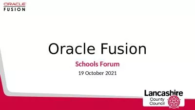 Oracle Fusion Schools Forum