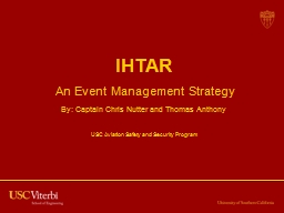 IHTAR    An Event Management Strategy