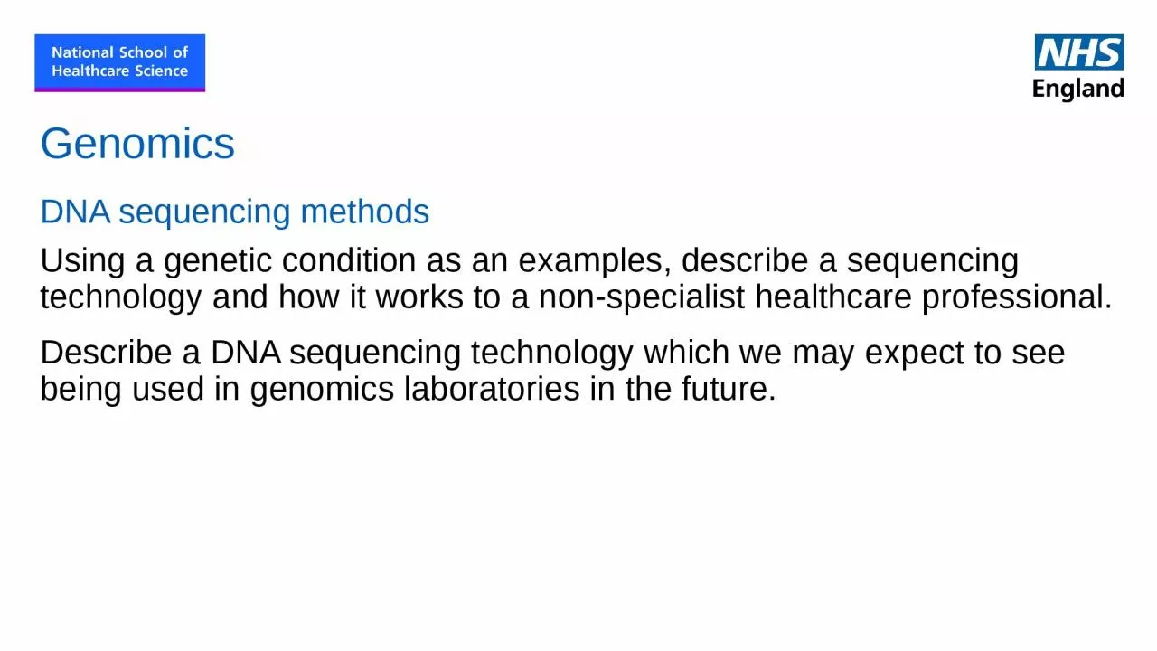 Genomics DNA sequencing methods