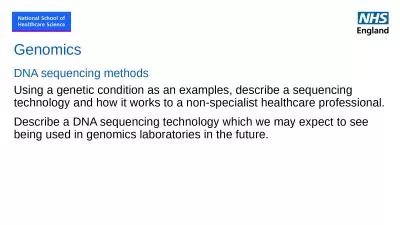 Genomics DNA sequencing methods