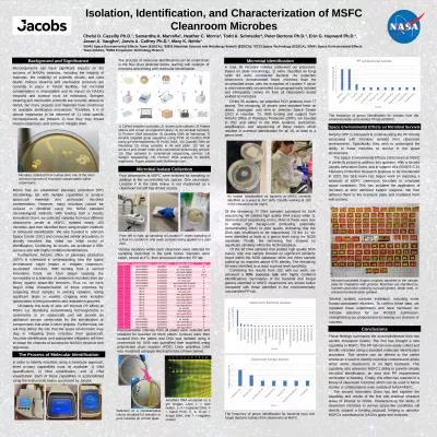 Isolation, Identification, and Characterization of MSFC Cleanroom Microbes