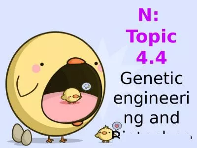 REVISION:  Topic 4.4 Genetic engineering and Biotechnology