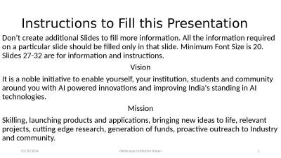 Instructions to Fill this Presentation