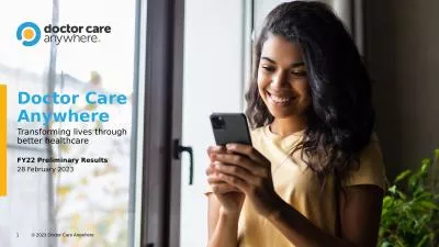 Doctor Care  Anywhere Transforming lives through