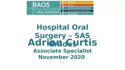 Hospital Oral Surgery – SAS Grades