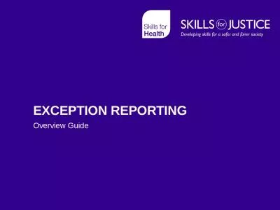 Exception reporting Overview Guide