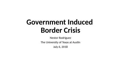 Government Induced  Border Crisis