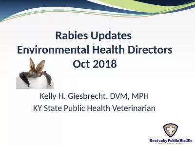 Rabies Updates  Environmental Health Directors