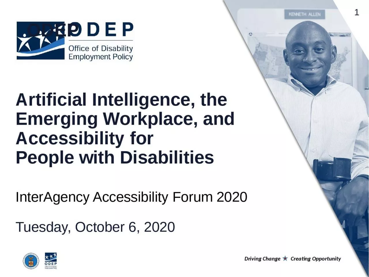 ODEP Artificial Intelligence, the Emerging Workplace, and Accessibility for