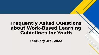 Frequently Asked Questions about Work-Based Learning Guidelines