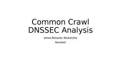 Common Crawl DNSSEC Analysis