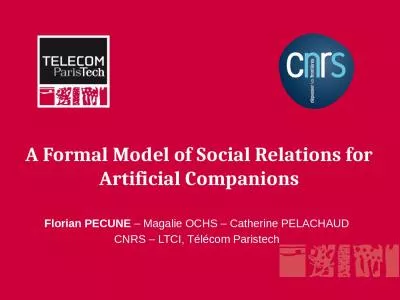 A Formal Model of Social Relations for Artificial