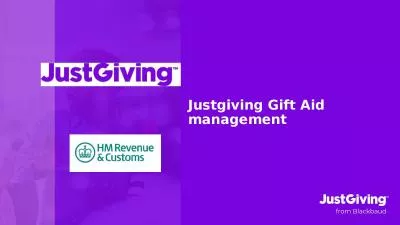 Justgiving  Gift Aid management