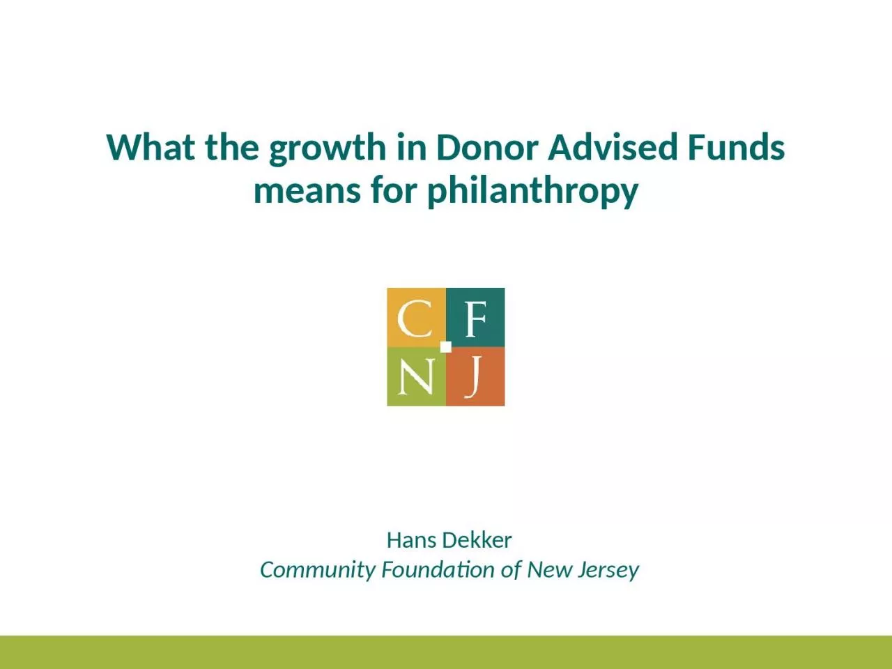 What the growth in Donor Advised Funds means for philanthropy