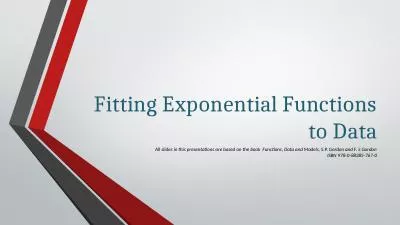 Fitting Exponential Functions to Data