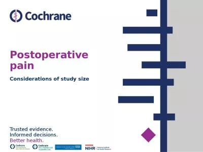 Postoperative pain Considerations of study size