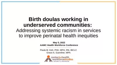 Birth doulas working in underserved communities: