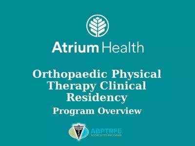Orthopaedic Physical Therapy Clinical Residency