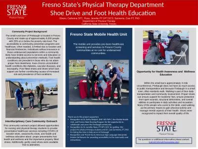 poverty and Fresno State’s Physical Therapy Department