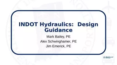 INDOT Hydraulics:  Design Guidance