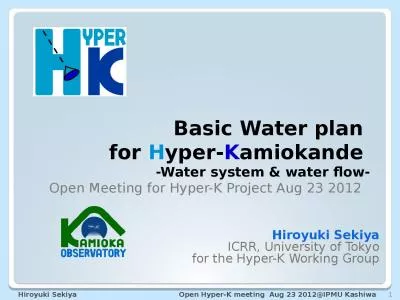 Basic Water plan  for   H
