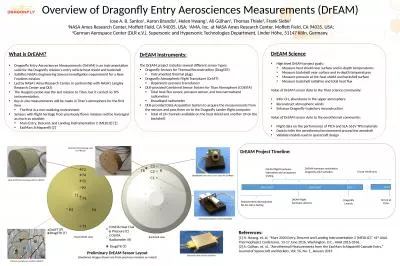 What is DrEAM? Dragonfly Entry Aerosciences Measurements (DrEAM) is an instrumentation suite for th