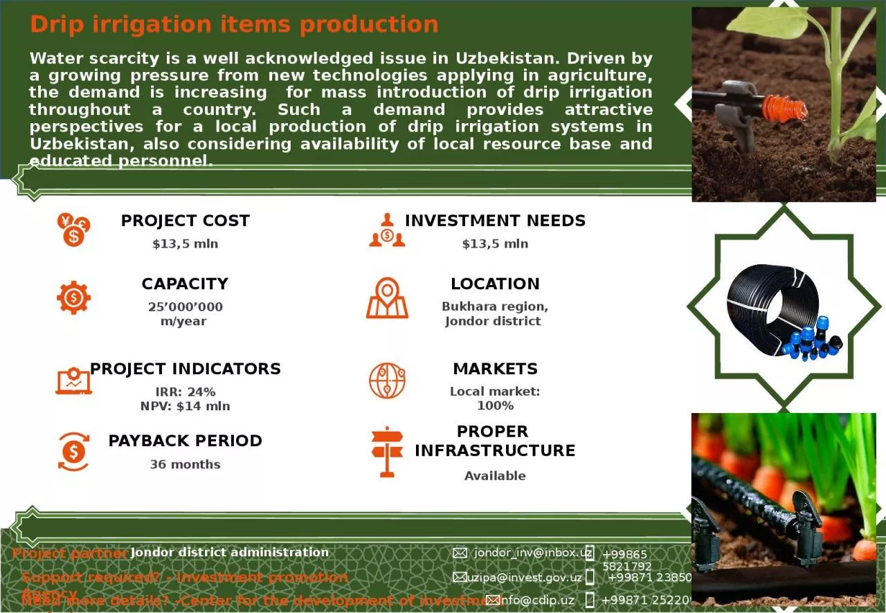 Drip irrigation items production
