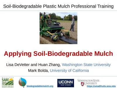 Applying Soil- B iodegradable