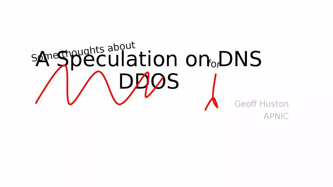 A  Speculation on DNS DDOS