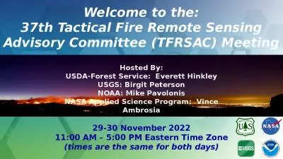 Welcome to the: 37th Tactical Fire Remote Sensing