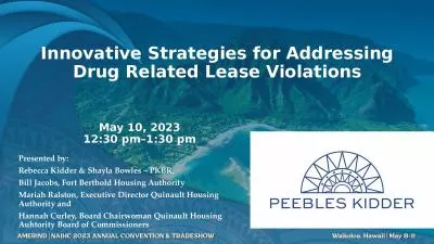 Innovative Strategies for Addressing Drug Related Lease Violations