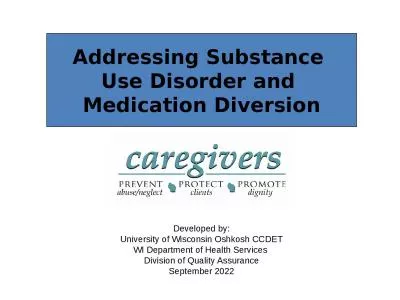 Addressing Substance  Use Disorder and
