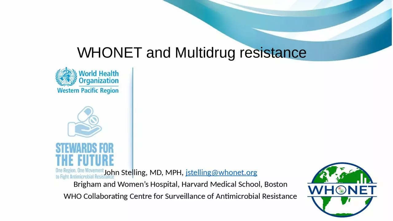 WHONET and Multidrug resistance