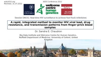 Session OAC01: Real-time HIV surveillance to achieve Fast-Track milestones